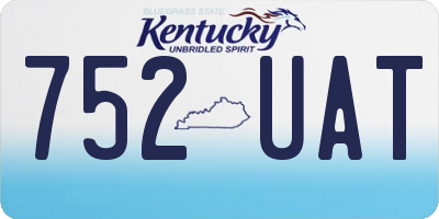 KY license plate 752UAT