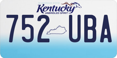 KY license plate 752UBA