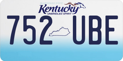 KY license plate 752UBE