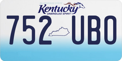 KY license plate 752UBO
