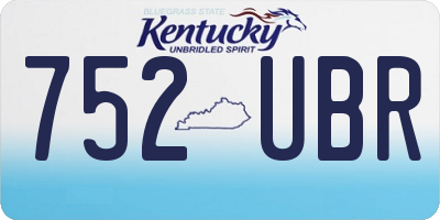 KY license plate 752UBR