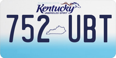 KY license plate 752UBT