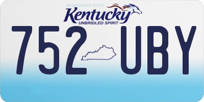 KY license plate 752UBY