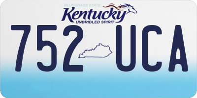 KY license plate 752UCA