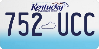 KY license plate 752UCC