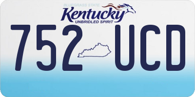 KY license plate 752UCD