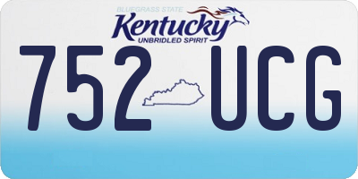 KY license plate 752UCG