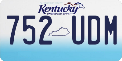 KY license plate 752UDM