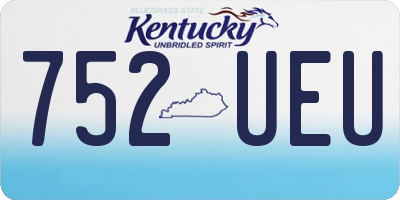 KY license plate 752UEU