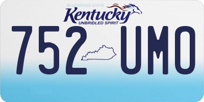 KY license plate 752UMO