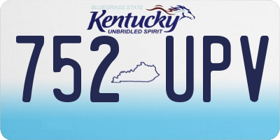 KY license plate 752UPV