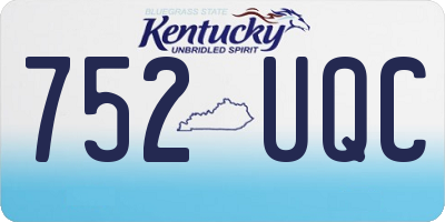KY license plate 752UQC
