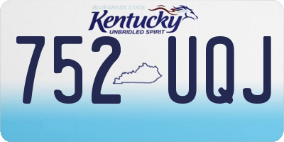 KY license plate 752UQJ