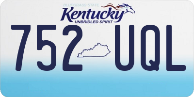 KY license plate 752UQL