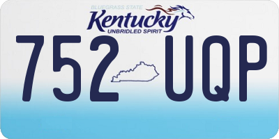 KY license plate 752UQP