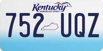 KY license plate 752UQZ