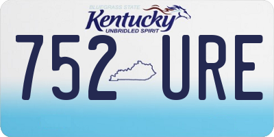 KY license plate 752URE
