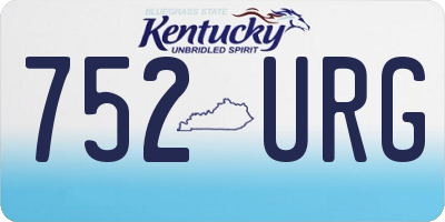 KY license plate 752URG