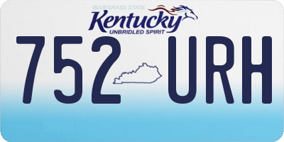 KY license plate 752URH