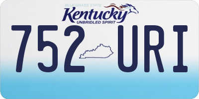 KY license plate 752URI