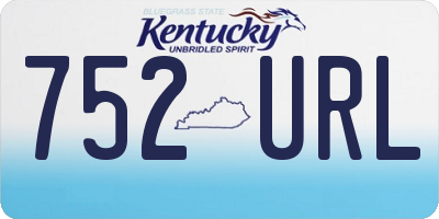 KY license plate 752URL