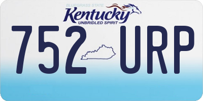 KY license plate 752URP