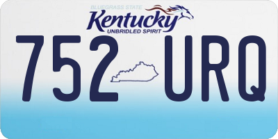 KY license plate 752URQ