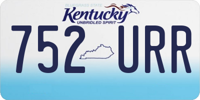 KY license plate 752URR