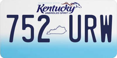 KY license plate 752URW