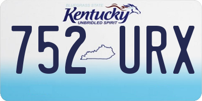 KY license plate 752URX