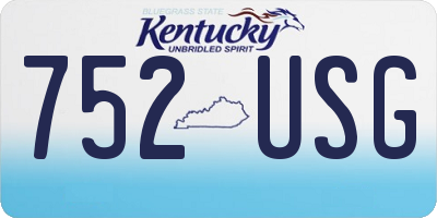 KY license plate 752USG