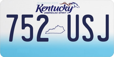 KY license plate 752USJ