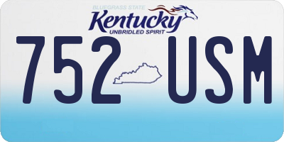 KY license plate 752USM