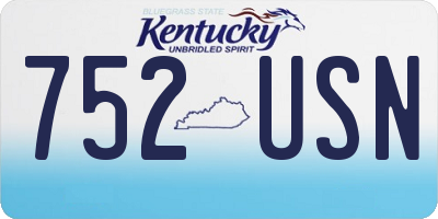 KY license plate 752USN