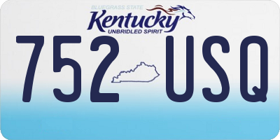 KY license plate 752USQ