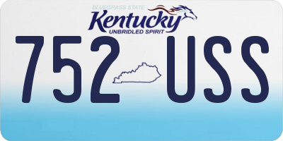 KY license plate 752USS