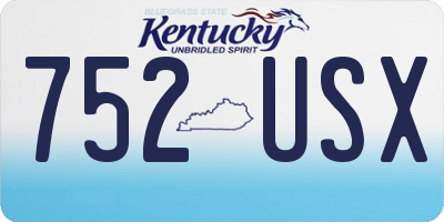 KY license plate 752USX