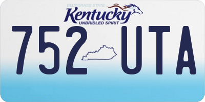 KY license plate 752UTA