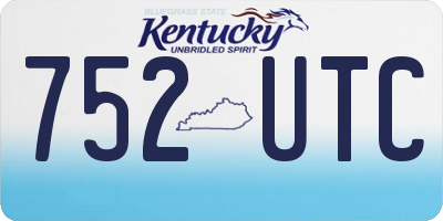 KY license plate 752UTC