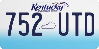 KY license plate 752UTD