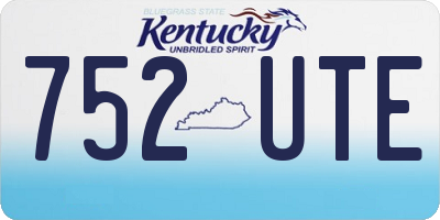 KY license plate 752UTE
