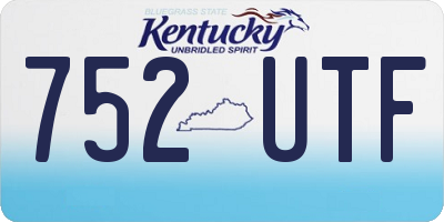 KY license plate 752UTF