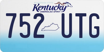 KY license plate 752UTG
