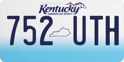 KY license plate 752UTH