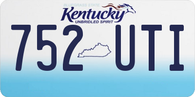 KY license plate 752UTI