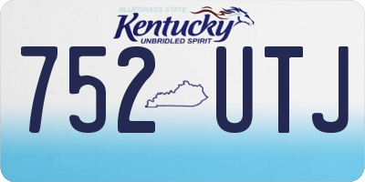 KY license plate 752UTJ