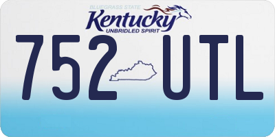 KY license plate 752UTL