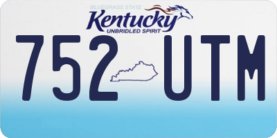 KY license plate 752UTM