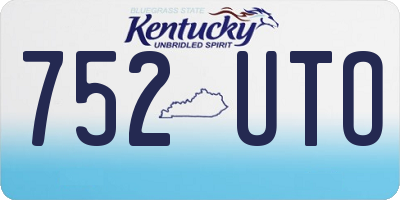 KY license plate 752UTO