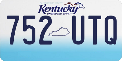 KY license plate 752UTQ